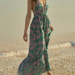 Maaji Embroidered Palms Moon Bay Long Dress, size M